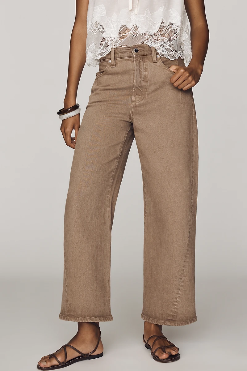 Pistola Kyra High-Rise Cropped Barrel-Leg Jeans