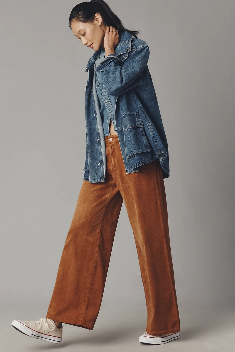 Pilcro Low-Rise Wide-Leg Jeans