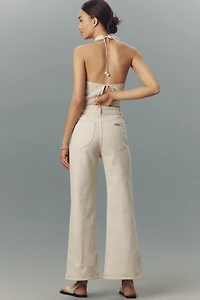 Rolla's Sailor Zip High-Rise Crop Wide-Leg Jeans