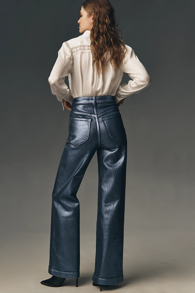 Rolla's Sailor High Rise Wide Leg Foiled Jeans