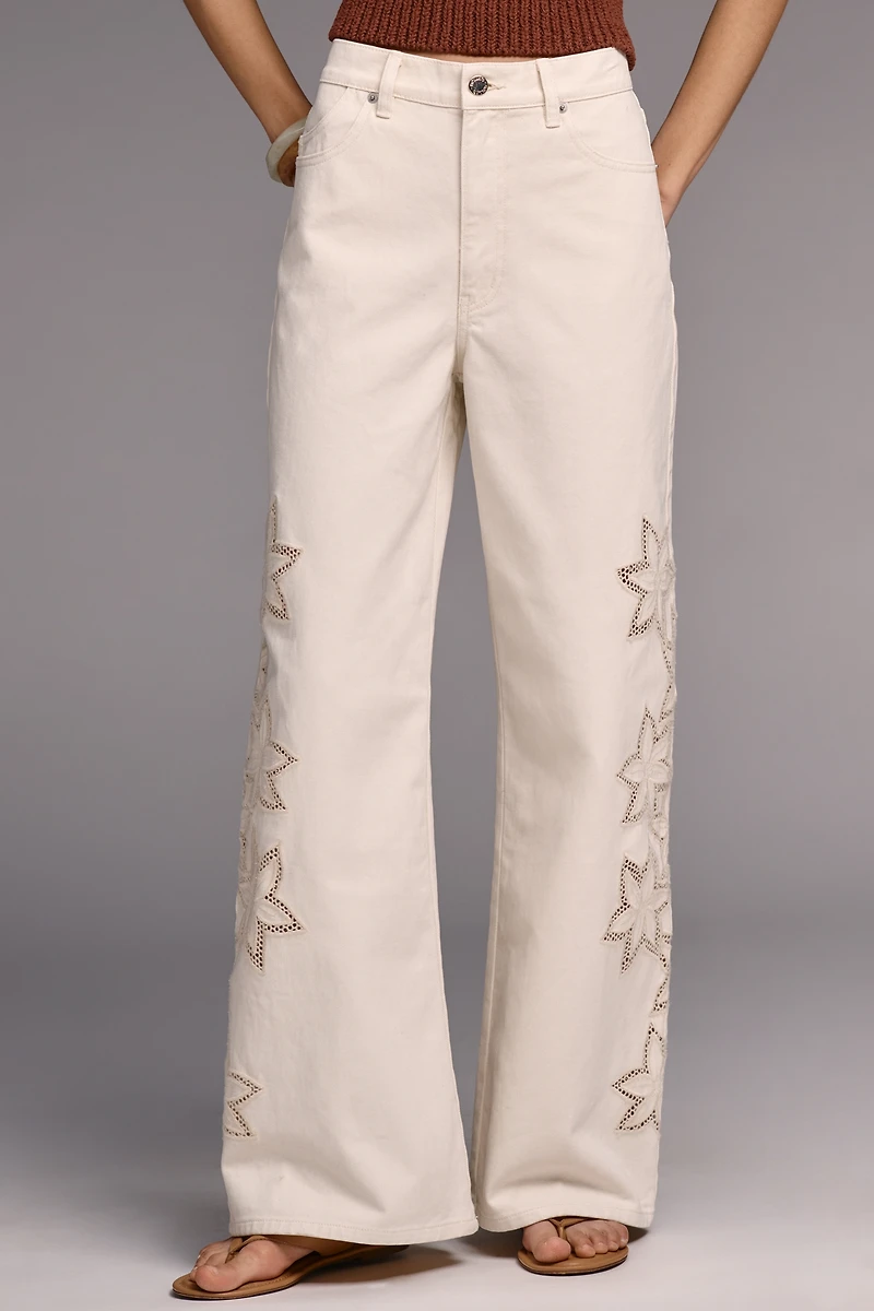 Rolla's Sailor Cotton High-Rise Relaxed Wide-Leg Jeans