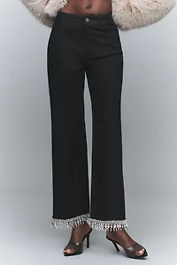 En Saison Leah Petite Rhinestone Jeans