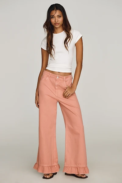 Pilcro Cotton High-Rise Wide-Leg Jeans