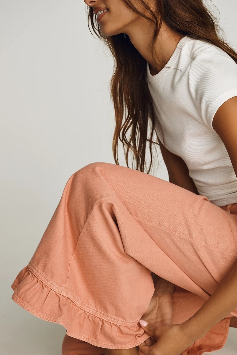 Pilcro Cotton High-Rise Wide-Leg Jeans