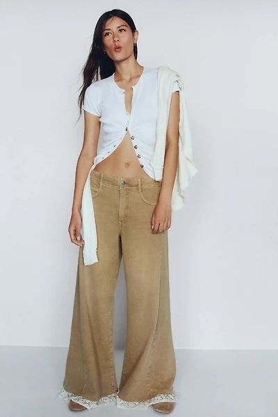 Pilcro Adi Mid-Rise Relaxed Wide-Leg Jeans