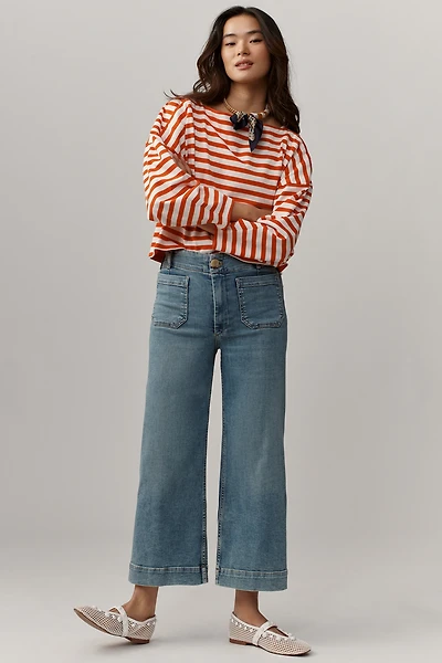 Colette Crop High-Rise Wide-Leg Jeans by Maeve