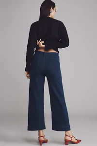 The Colette Crop High-Rise Wide-Leg Jeans by Maeve