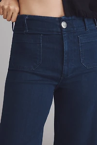 The Colette Crop High-Rise Wide-Leg Jeans by Maeve