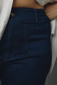 The Colette Crop High-Rise Wide-Leg Jeans by Maeve