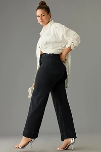 The Colette High-Rise Crop Wide-Leg Jeans by Maeve