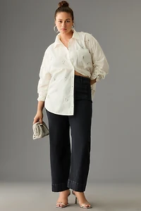 The Colette High-Rise Crop Wide-Leg Jeans by Maeve