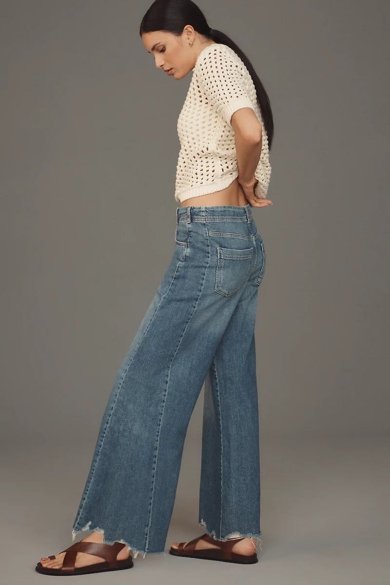 The Adi Regenerative Cotton Mid-Rise Flare Jeans by Pilcro