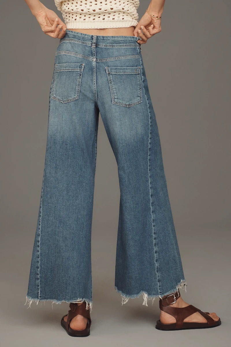 The Adi Regenerative Cotton Mid-Rise Flare Jeans by Pilcro
