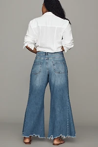 Pilcro Adi Regenerative Cotton Mid-Rise Flare Jeans