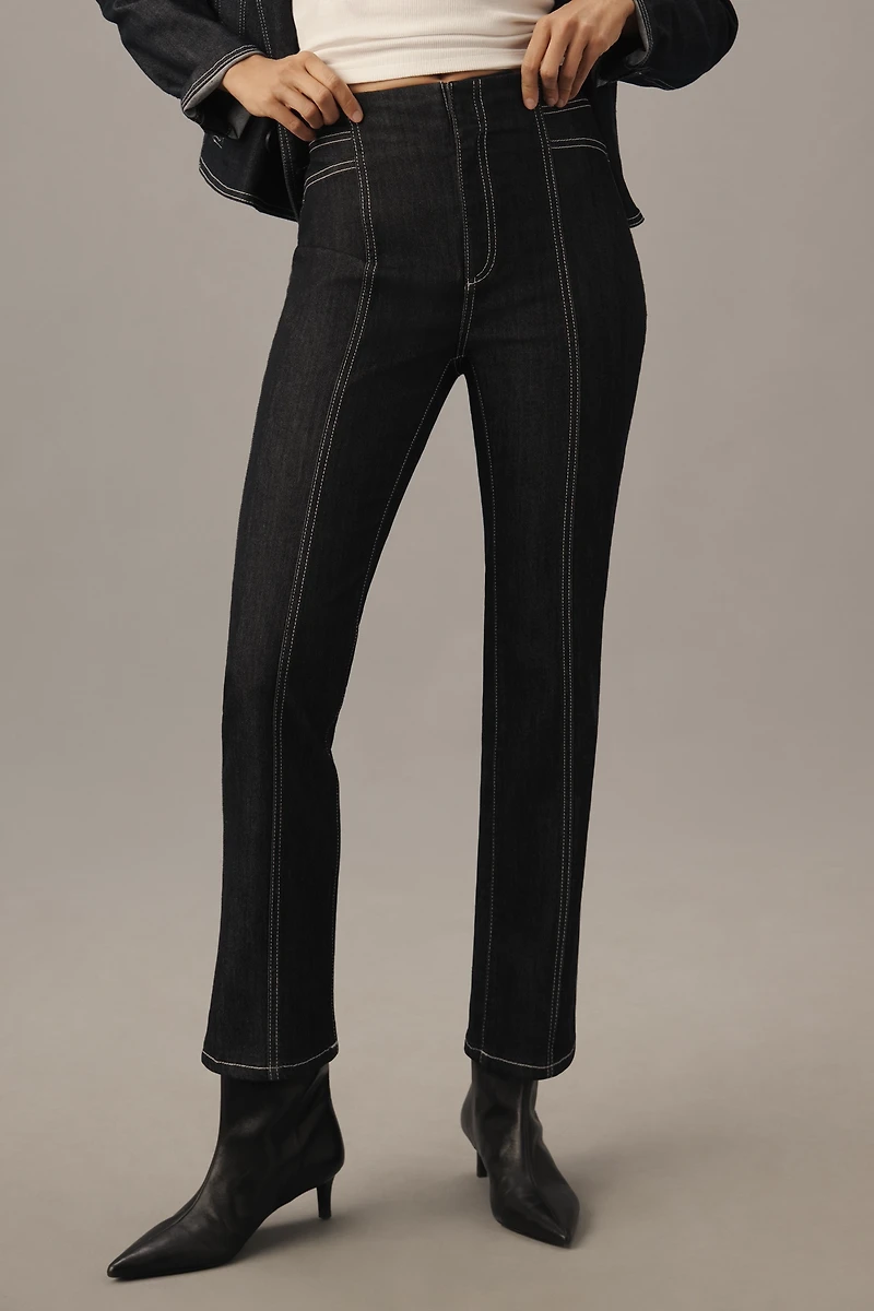 Maeve Downtown Date High-Rise Straight-Leg Jeans
