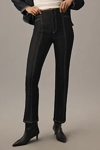 Maeve Downtown Date High-Rise Straight-Leg Jeans
