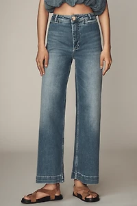 The Ettie High-Rise Full-Length Wide-Leg Jeans by Maeve