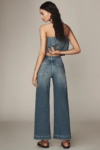 The Ettie High-Rise Full-Length Wide-Leg Jeans by Maeve