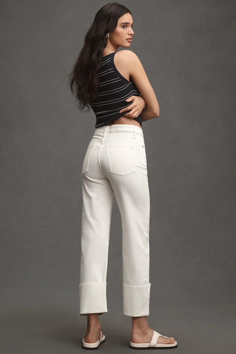 Pilcro High-Rise Cuffed Straight-Leg Jeans