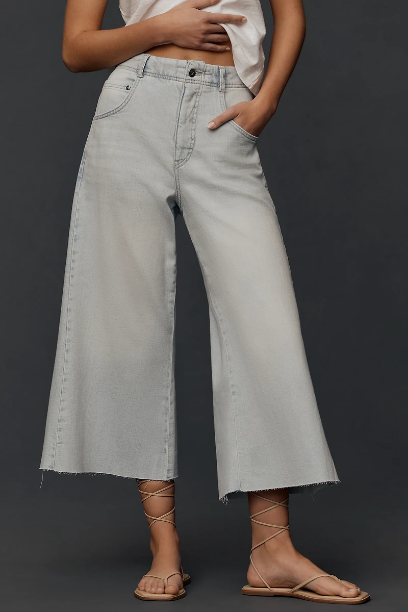 The Adi Regenerative Cotton Crop Mid-Rise Flare Jeans by Pilcro