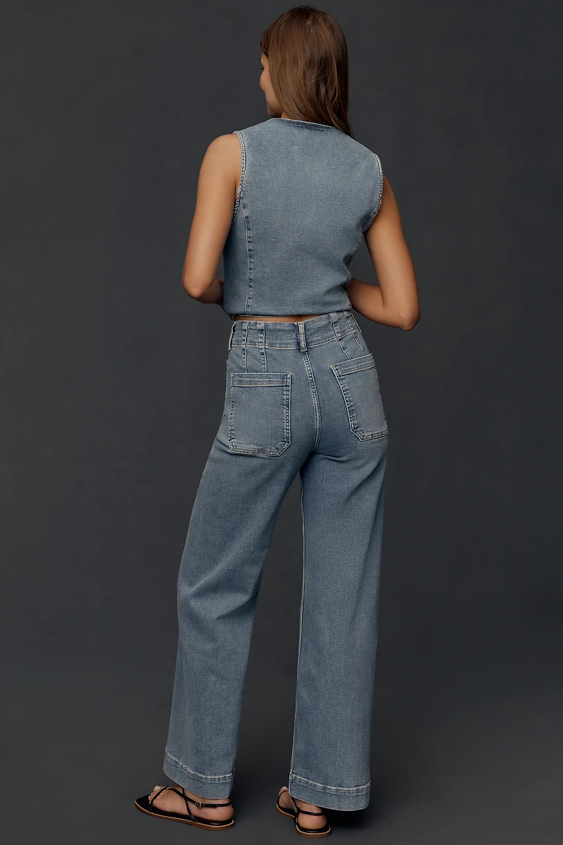 The Colette Regenerative Cotton Full-Length Wide-Leg Jeans by Maeve