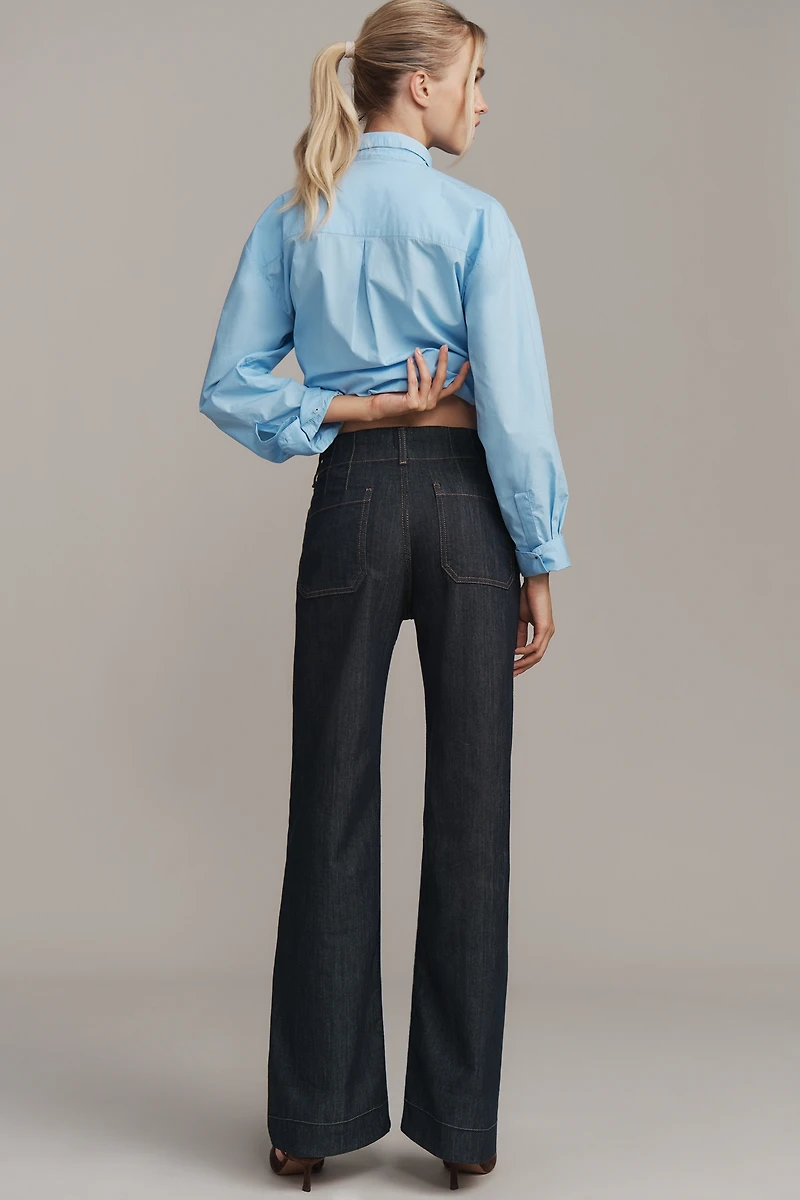 Colette Full-Length Wide-Leg Jeans by Maeve