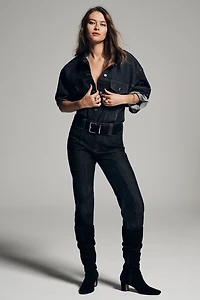 Maeve Slim 70s High-Rise Crop Flare Jeans