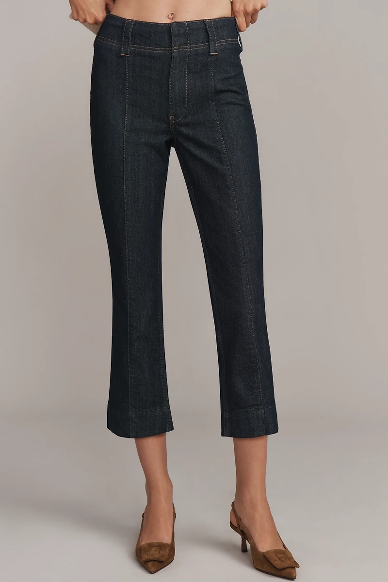 Maeve Slim 70s High-Rise Crop Flare Jeans