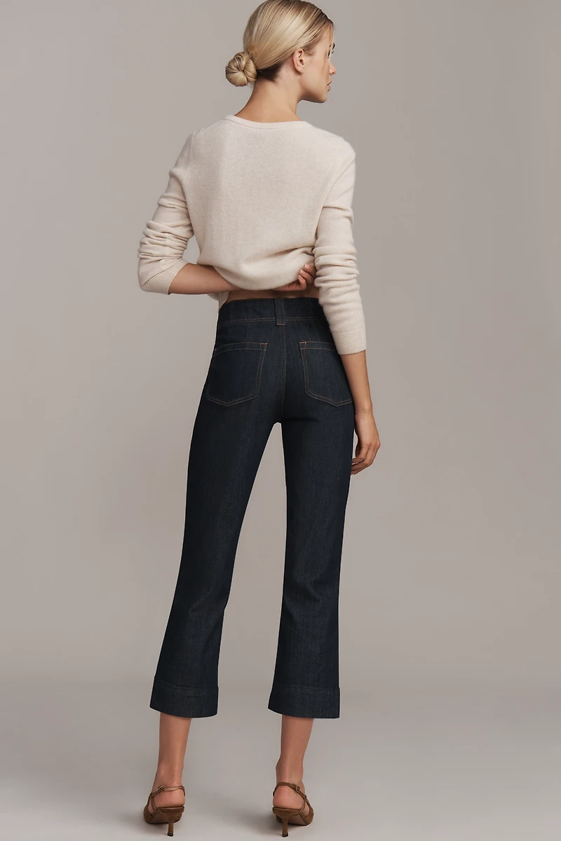 Maeve Slim 70s High-Rise Crop Flare Jeans
