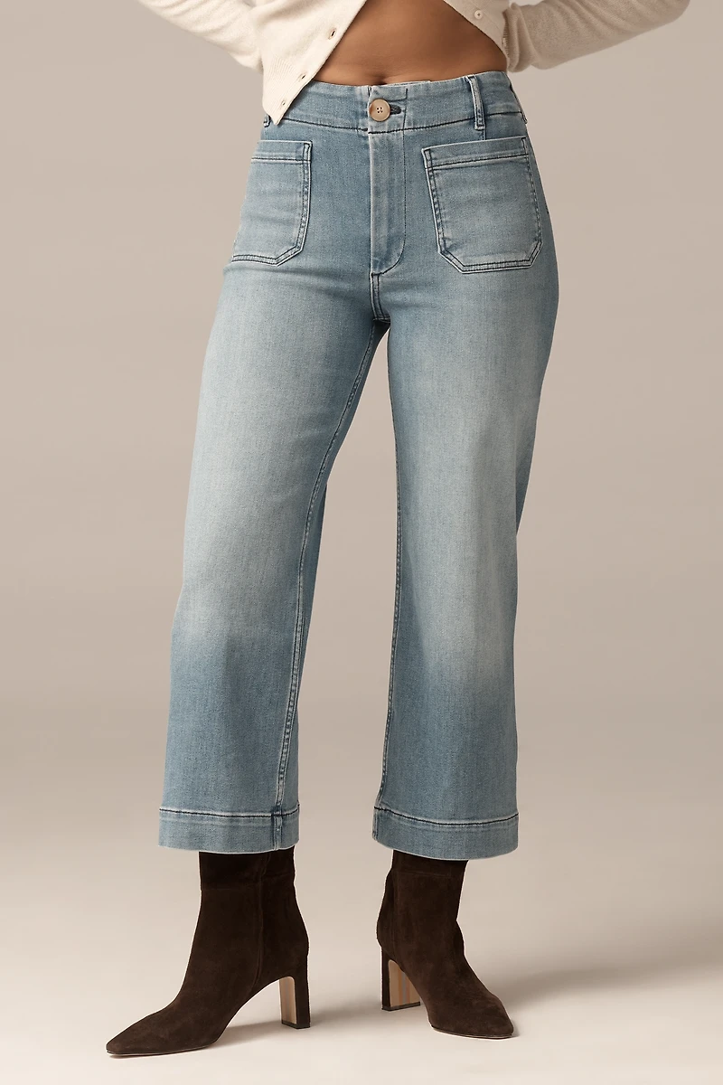 The Curvy Colette Crop Wide-Leg Jeans by Maeve