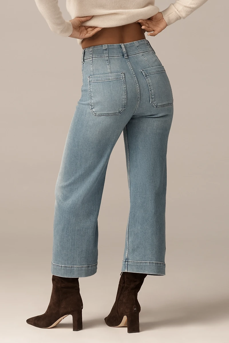The Curvy Colette Crop Wide-Leg Jeans by Maeve