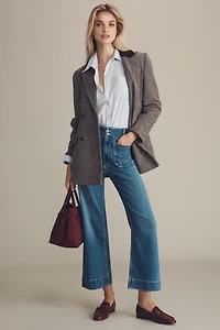The Colette Crop High-Rise Wide-Leg Jeans by Maeve