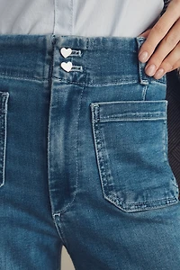 The Colette Crop High-Rise Wide-Leg Jeans by Maeve