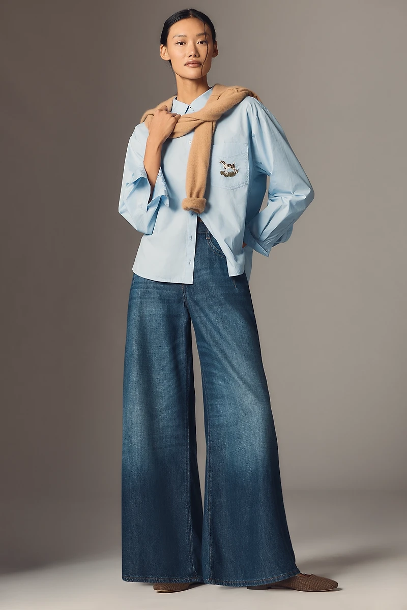 Pilcro High-Rise Wide-Leg Trouser Jeans