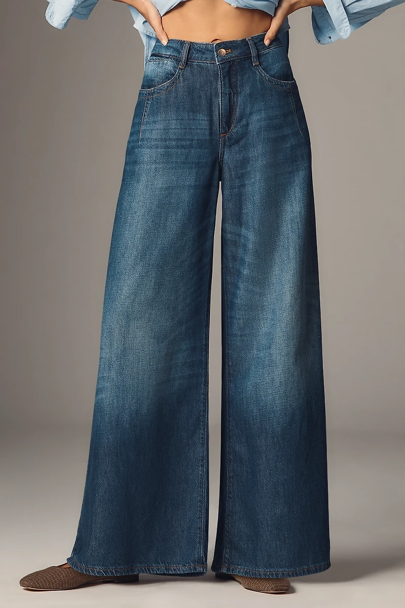 Pilcro High-Rise Wide-Leg Trouser Jeans
