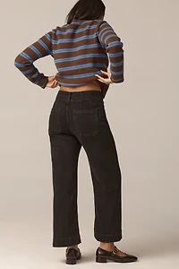 The Curvy Colette High-Rise Crop Wide-Leg Jeans by Maeve