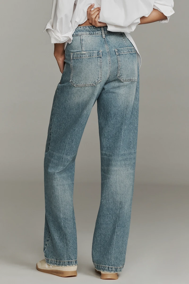 Pilcro High-Rise Straight-Leg Jeans