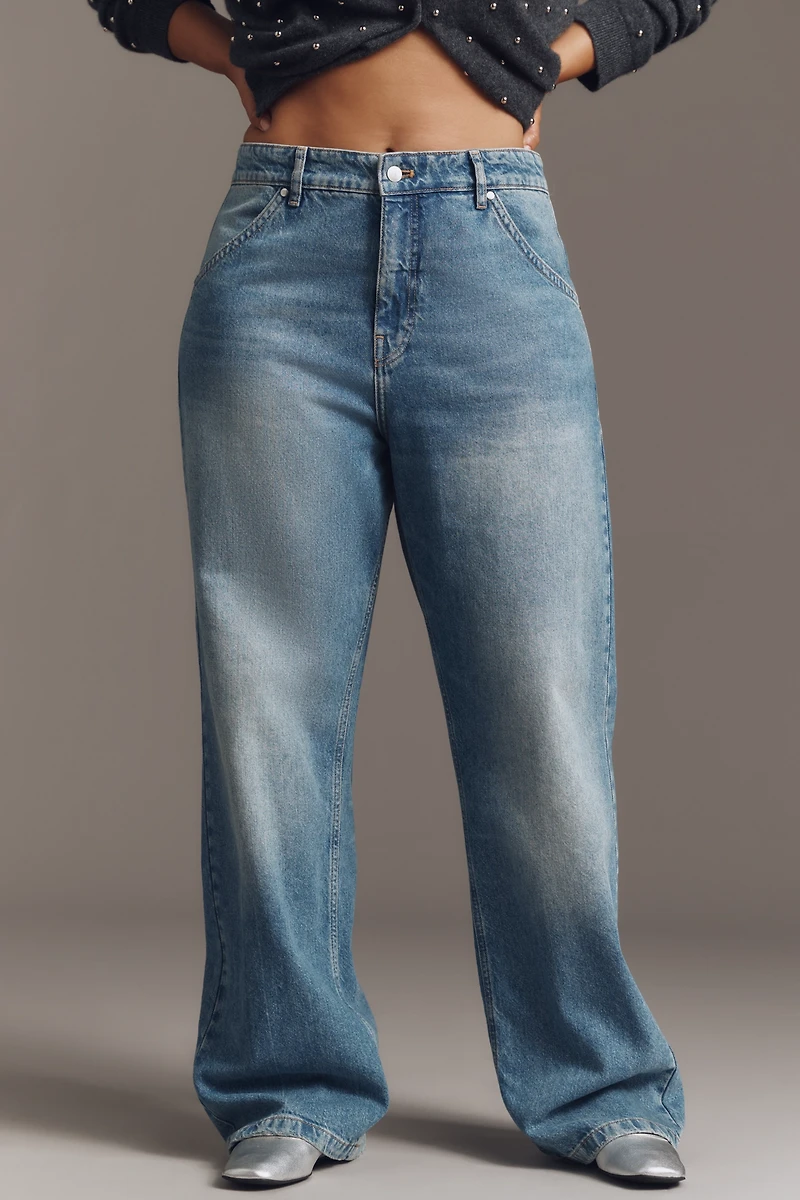 Pilcro High-Rise Straight-Leg Jeans