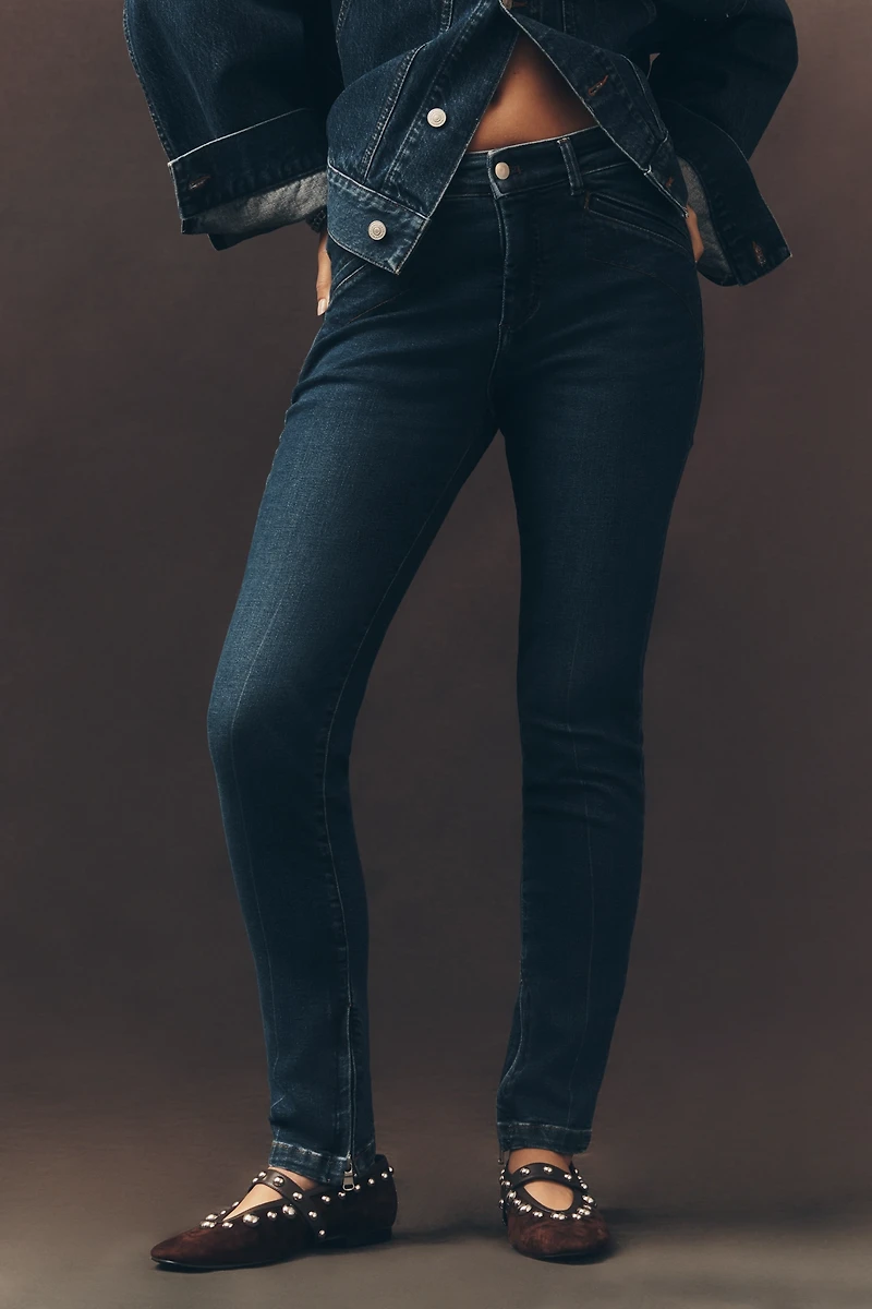 Pilcro Rococo Mid-Rise Zipper-Hem Skinny Jeans
