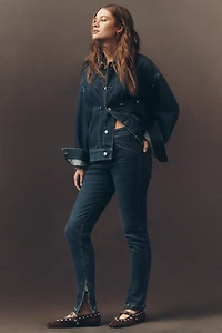 Pilcro Rococo Mid-Rise Zipper-Hem Skinny Jeans