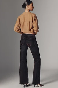 Pilcro Essential Flare Mid-Rise Flocked Jeans