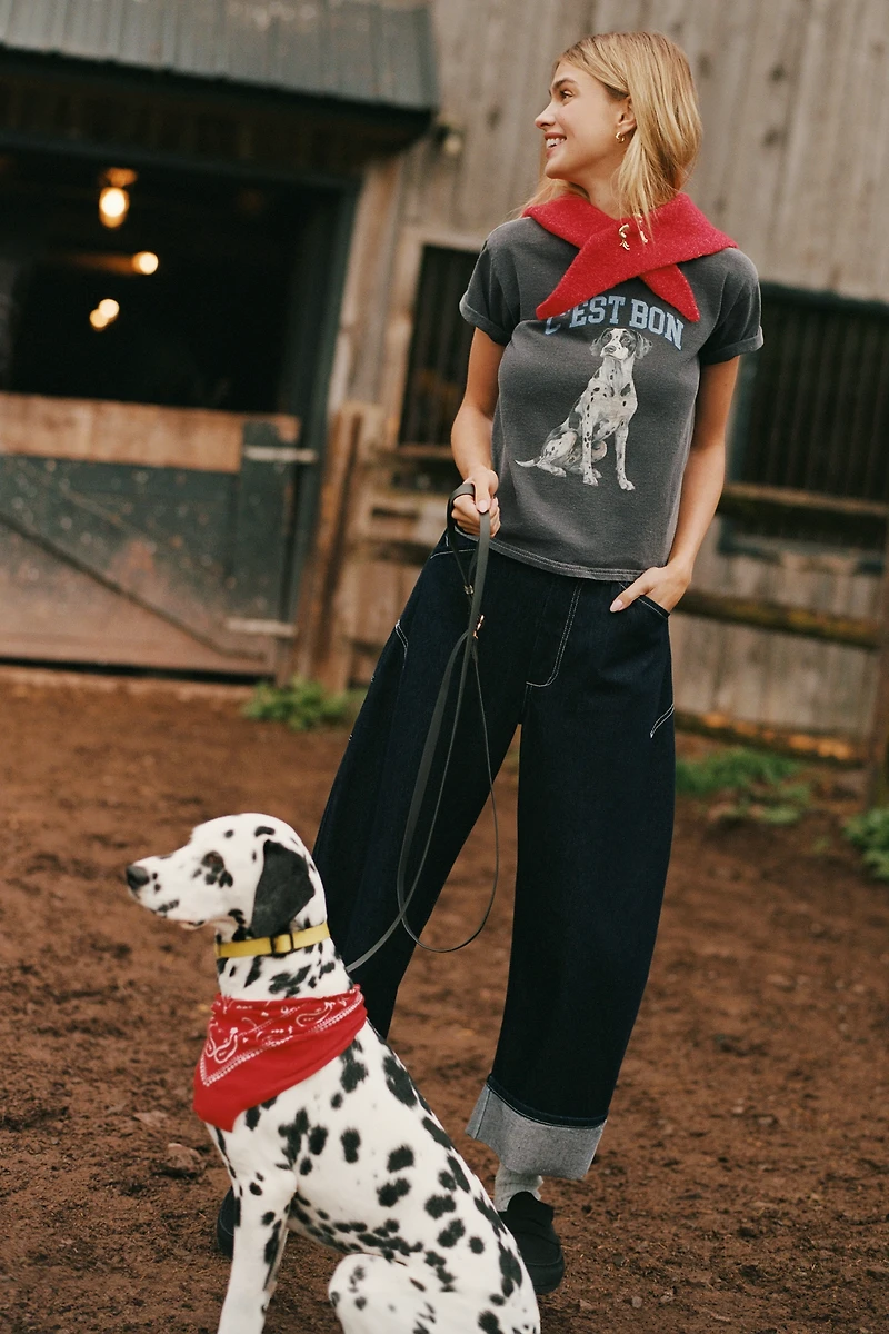 Kayden High Rise Barrel Carpenter Jeans by Pilcro