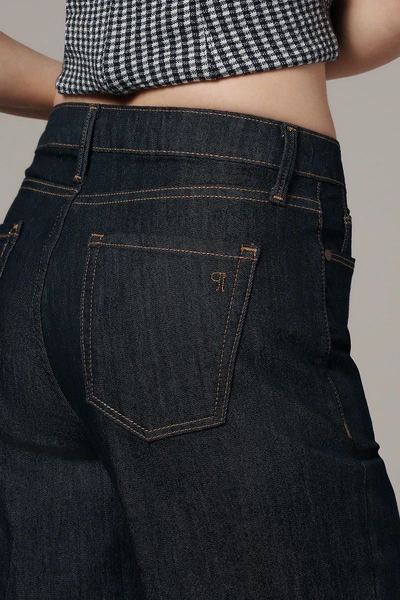 The Robbie High-Rise Flared Fray Jeans by Pilcro