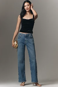 Maeve Perla High-Rise Straight Jeans