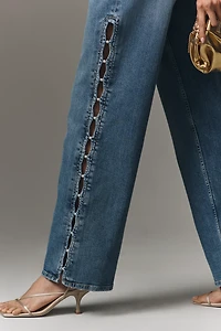 Maeve Perla High-Rise Straight Jeans