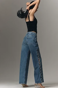 Maeve Perla High-Rise Straight Jeans
