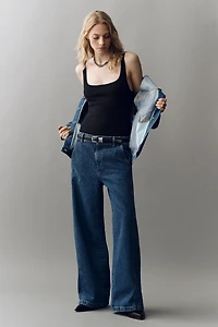 The Lex Sequin High-Rise Relaxed Tapered Jeans by Pilcro