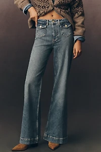 Pilcro Pocket High-Rise Flare Jeans