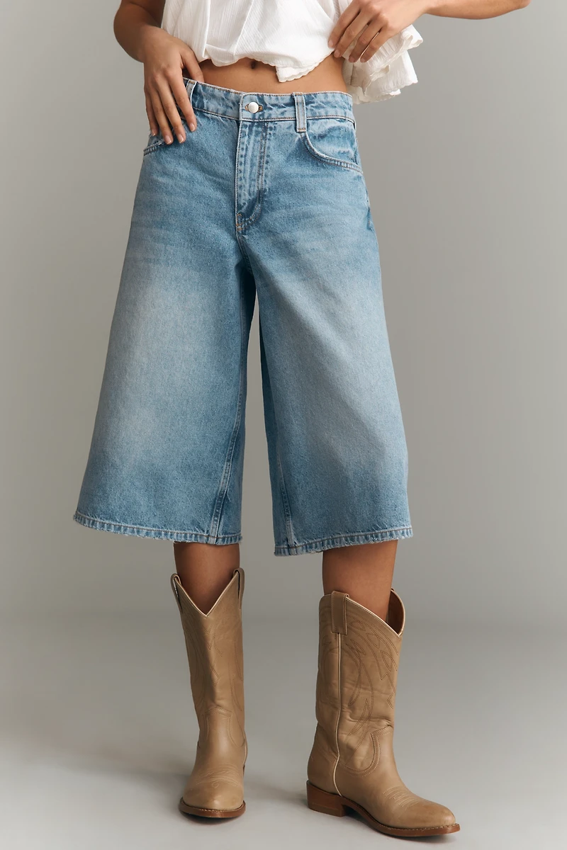 Pilcro Mid-Rise Culotte Denim
