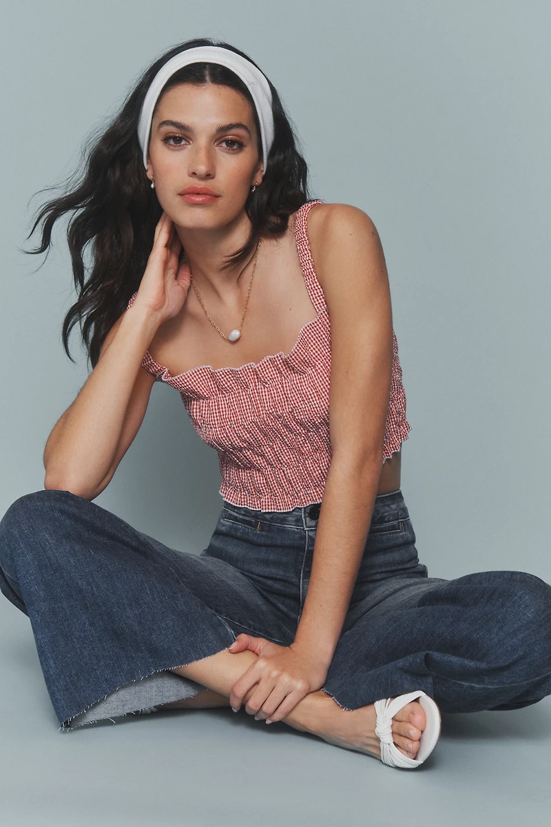 ASKK NY Crop Brighton High-Rise Wide-Leg Jeans